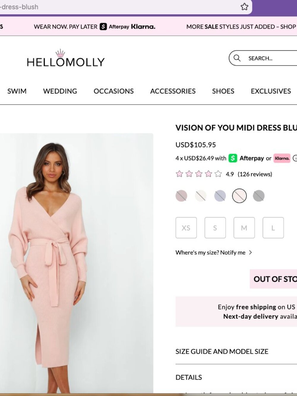 Hello Molly VISION OF YOU MIDI DRESS - Picture 4 of 9